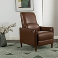 thumbnail image 2 of GDF Studio Fatigue-Reliever Recliner Chair with Rubber Wood Legs & Adjustable Footrest, Cognac, 2 of 13