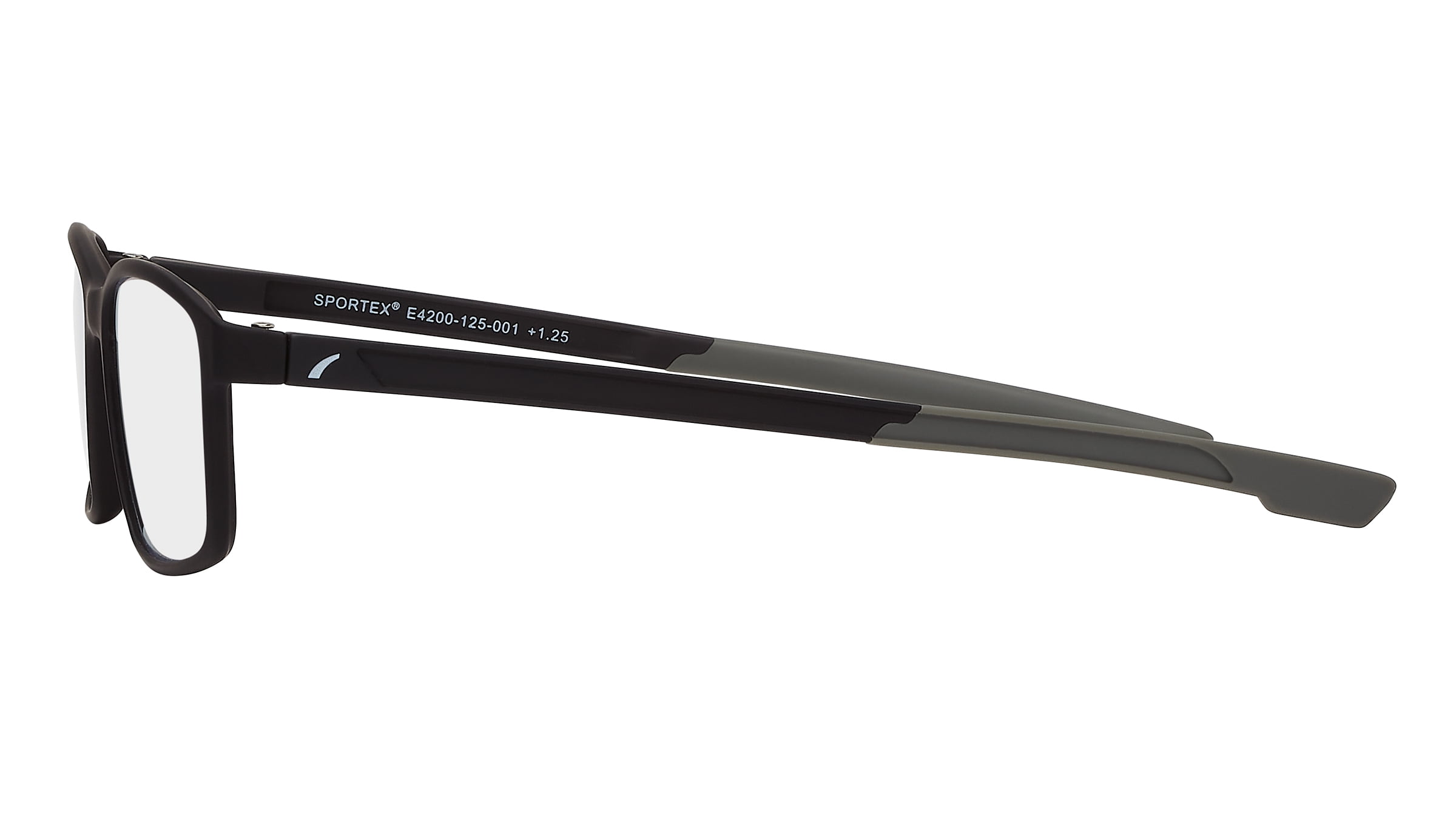 SAV Sportex Blue Light Protection Reading Glasses, Rectangle Full Rim Frame, 4200, +1.25, Gray