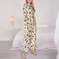 thumbnail image 3 of Sigee Cartoon Corn Pumpkin Sunflower for Women’s Pajama Sets Long-Sleeved Pjs Sets for Women 2 piece Sleepwear-XX-Large, 3 of 7