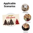 thumbnail image 5 of JOOCAR Merry Christmas Tree Pattern Linen Table Mats Set of 4 for Home Kitchen Table Decor 12x18 inch, 5 of 5