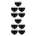 thumbnail image 1 of Sonducket 5 piezas de ropa interior de cintura alta para mujer, bragas simples de algodón, cintura elástica, calzoncillos, calzoncillos, Type5 NO5, 1 of 6