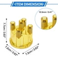 thumbnail image 3 of Unique Bargains Distributor Cap Compatible for VW Bus Ghia Buggy, Durable ABS Copper Yellow, 3 of 6