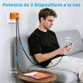 thumbnail image 4 of W & O 45W GaN Fast Charger with Retractable USB-C & Lightning Cables, Dual Device Wall Charger, Portable Charging Plug for iPhone, Android, USB-C Devices and More - Orange, 4 of 7