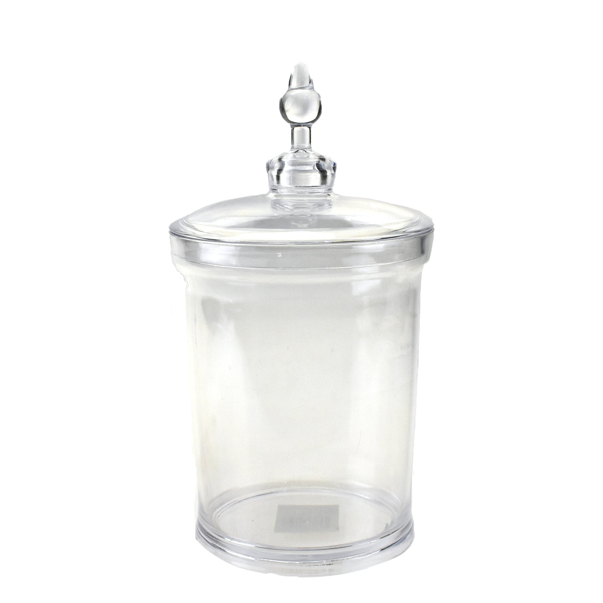 Small Rounded Glass Apothecary Candy Jar 8-1/2-Inch 