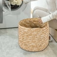 thumbnail image 3 of Kitchen Oil Proof Waterproof Sticker with Wheat Straw Woven Storage Basket Storage Basket, 3 of 7