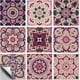 thumbnail image 1 of 18 pegatinas para azulejos de 9 estilos, color rosa, rojo y verde, autoadhesivas, impermeables, para pared, con diseño de mandala., 1 of 9
