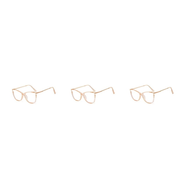 Minnieouse Gafas de ojo de gato a la moda Anti luz azul transparente estilo Vintage gafas de marco grande de lujo para champán óptico Type1 NO1