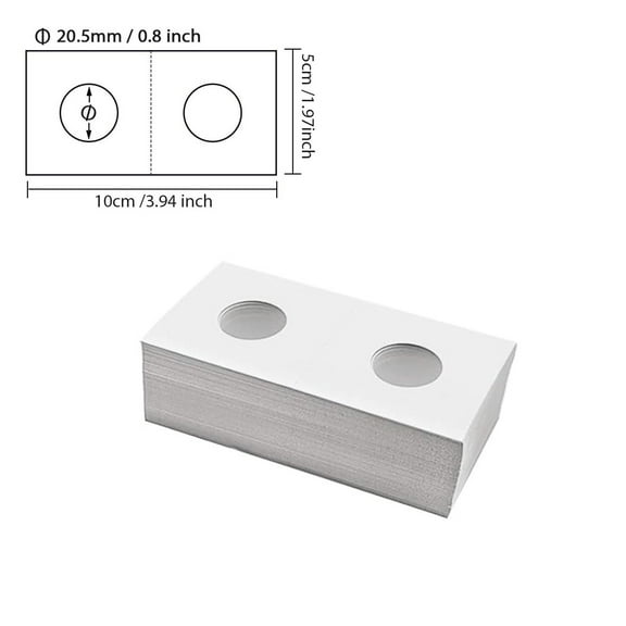 Paper display cardboard coin holder clip case storage flips card for collection