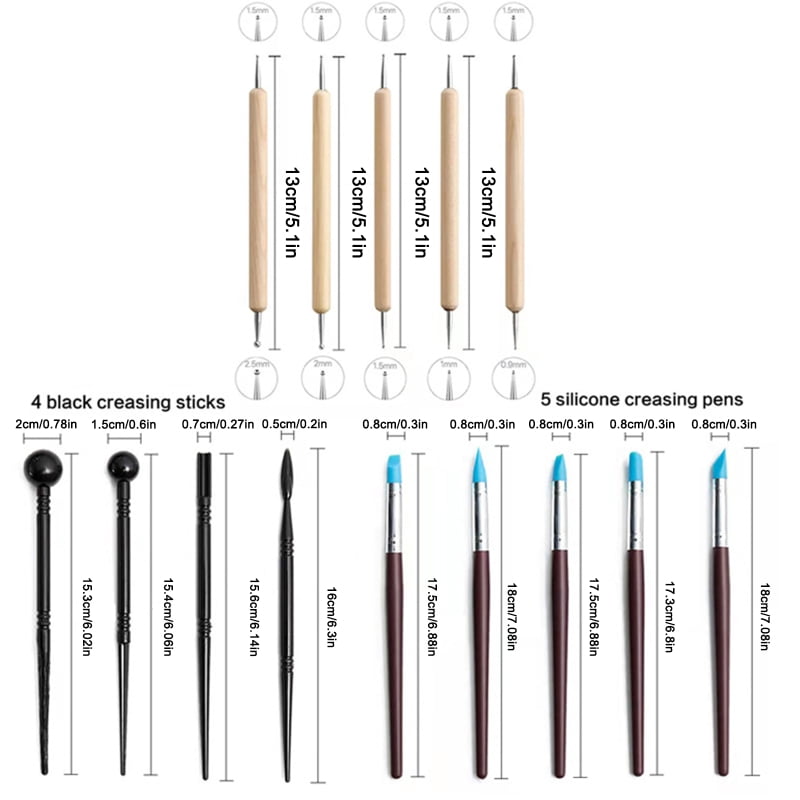 37pcs Pottery Clay Sculpting Tools Double Sided Carving Tool Kit Brush Carrying for Case Apron for Beginner Chipping Sculpting Smoothing