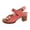 Red, variant on Red Ladies Versatile Metal Buckle Peep Toe Sandals With Comfortable Thick Heel High Heel Suitable For Spring Summer Seasons Outdoor Activities