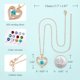 thumbnail image 4 of Collar de mujer de plata de ley 925 chapado en oro rosa con colgante de piedra natal para mujer con circonitas cúbicas, regalos de joyería para el día de la madre, regalo de cumpleaños para, 4 of 5