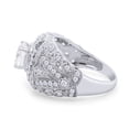 thumbnail image 2 of 3.35 CT Round Cut Simulated White Diamond Cluster Engagement Ring In 14K White Gold Plated 925 Sterling Silver (Color: White, Clarity: VVS1-VVS2, 3.35 Cttw) -8, 2 of 8