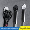 thumbnail image 6 of 4Pcs Adhesive Hooks Bathroom Hooks Heavy Duty Wall Robe Hooks 304 Stainless Steel Towel Waterproof Hooks for Hanging Coat Robe Towels Hats Bathroom Shower Kitchen Living Room Depot, 6 of 10