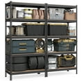 thumbnail image 2 of 2-Pack Heavy Duty 5-Tier Storage Shelves, 2310 lb Capacity, Boltless Adjustable Metal Shelving Unit 17.7x35.4x70.9 Inches, Black, 2 of 13