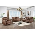thumbnail image 4 of New Classic Furniture Ryland Polyester Fabric Sofa with Dual Recliner in Brown, 4 of 10