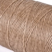 3rolls Waxed Polyester Cord Micro Macrame Cord Waxed Sewing Thread Flat Camel 0.8mm about 284.33 yards(260m)/roll