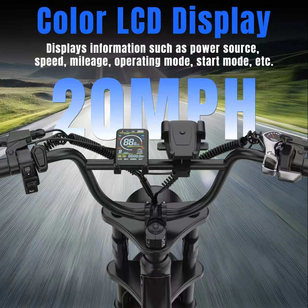 VOLTVOGUE VV-16 Adult Electric Bike, 16" Fat Tire Ebike, 48V 15.6Ah 748Wh Lithium Battery, 750W Motor, Full Suspension All-Terrain E-Bike with App Control, Recommended Age 16+ UL2849