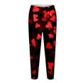 thumbnail image 3 of Outfmvch Fun Leggings Valentine's Day Pjs Leggings High Waisted Leggings for Women Womens Pants Casual Fleece Pants Women's Pants Capri Leggings for Women Red 3xl, 3 of 4
