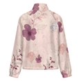 thumbnail image 6 of Jackets for Women Winter Coat Jackets Flannel Stand Collar Jacket(Pink Floral Seamless Pattern,Size:S-4XL), 6 of 7