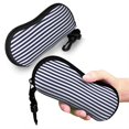 thumbnail image 5 of Zufioo Navy Blue And White Stripes Print Sunglasses Case Tactical Zipper Sunglasses Carrying Case for Men Women, 5 of 6