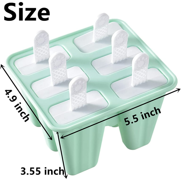 Llgltomo 6 Pieces Silicone Popsicle Mold,BPA Free Popsicle Mold DIY Reusable Easy Release Homemade Popsicles Ice Cream Mold