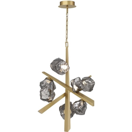 47234-017 Eurofase Lighting Thorah - 17W 7 LED Chandelier-33 Inches Tall and 27 Inches Wide-Gold Finish