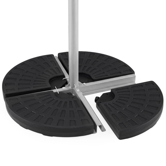 Goplus 4 Plate Patio Offset Umbrella Base Stand Weights Sand/Water Filled Base