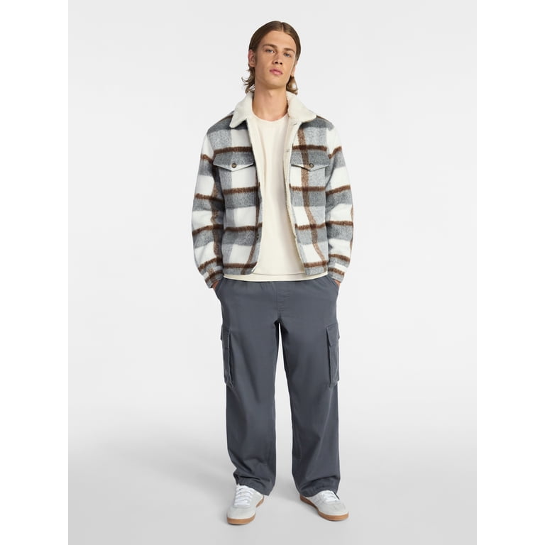 No Boundaries High-Pile Fleece Lined Plaid Overshirt photo 2