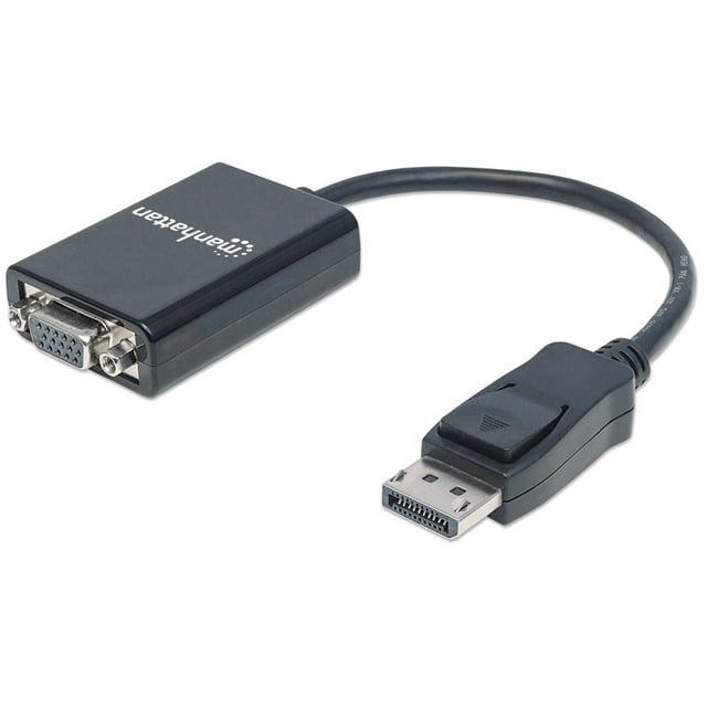 Convertidor Manhattan de DisplayPort a VGA. Manhattan Displayport a VGA negro 151962