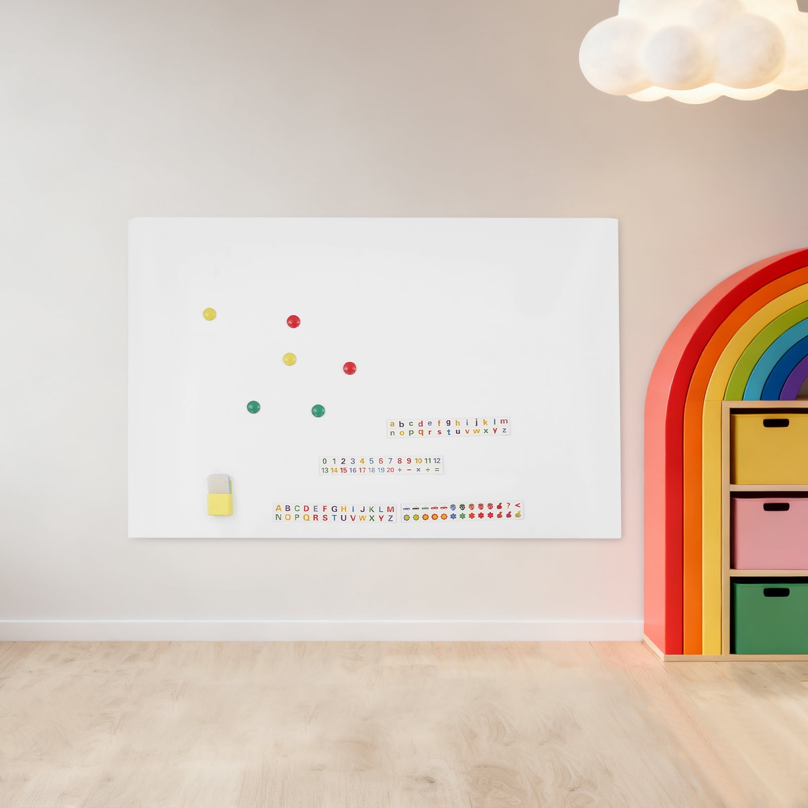 White PVC 80*120cm Magnetic Whiteboard Can Be Curled And Pasted Without Hurting The Wall