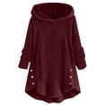 thumbnail image 2 of IMENGL Haut à Capuche Chaud en Peluche Automne Hiver, Rouge 3TG, Taille M-5TG, 2 of 5