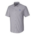 thumbnail image 2 of Men's Cutter & Buck Charcoal Fresno State Bulldogs Vault Stretch Oxford Short Sleeve Button-Down Shirt, 2 of 3