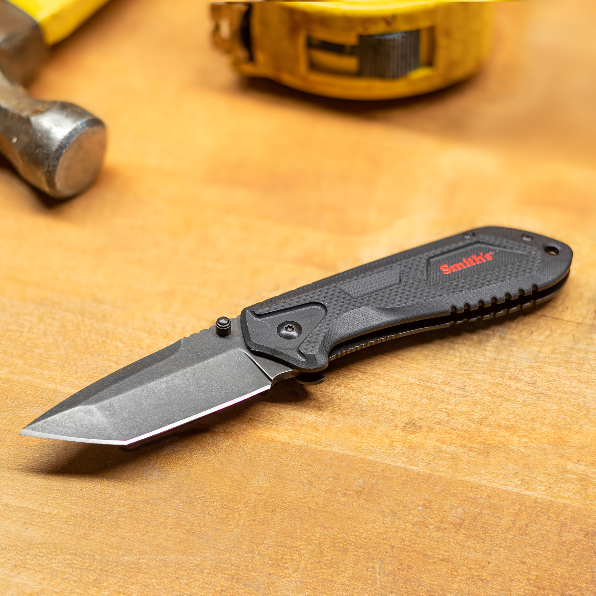 SMITH'S EDGEWORK-SITE 51242 AMERICAN TANTO FOLDING KNIFE BLACK