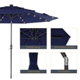 thumbnail image 3 of ACEGOSES 10ft LED 3 Tiers Patio Market Umbrella Outdoor with Ventilation for Garden, Deck and Pool,Navy Blue, 3 of 6