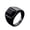 Black Ring Black Stone, variant on 13.5mm Mens Black Red Square Cut Zircon Band 316L Stainless Steel Ring Size 7-13