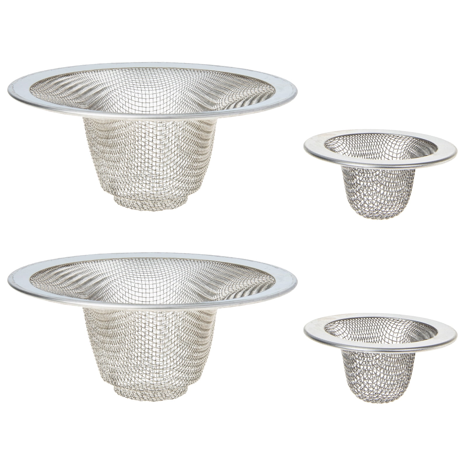 4pcs Tub Drain Hair Catcher Stainless Steel Tub Filter Shower Hair