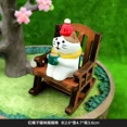 thumbnail image 1 of Zakka Japanese Groceries Hand-made DIY Micro Rocking Chair Frog Fat Miniature Home Desktop Crafts Home Office Decor Car Ornament, 1 of 5