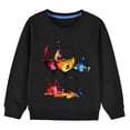thumbnail image 3 of Girl Sweatshirts for 7 Years Old Girl Cute Print Long Sleeve Cotton Sweatshirts Cozy 2-9y Little Girl Loose Tops, Black, 7 Years, 3 of 4