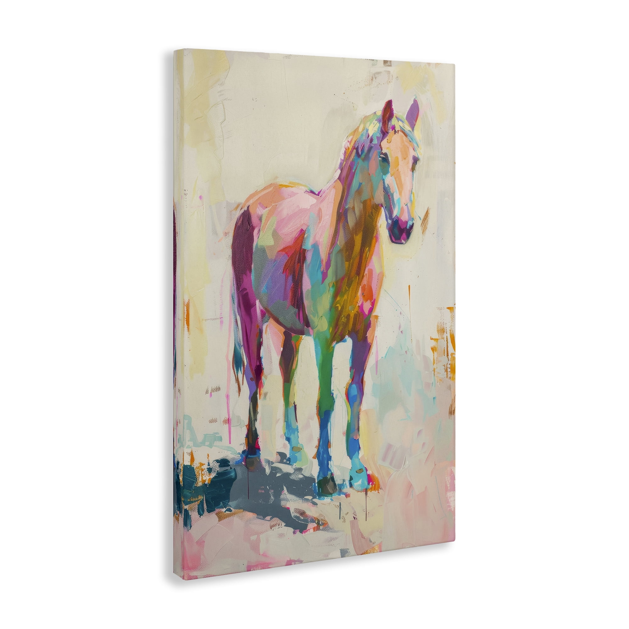 Stupell Industries Sunset Hued Horse Animals Painting Wrapped Canvas Art Print Wall Art, 20 x 30