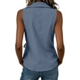 thumbnail image 5 of Otntypg Women’s Wrap V Neck Tank Top Dressy Summer Sleeveless Side Bowknot Tie Tunic Blouse Lightweight Loose Fit Casual Beach Vacation Tees Blouse, 5 of 7
