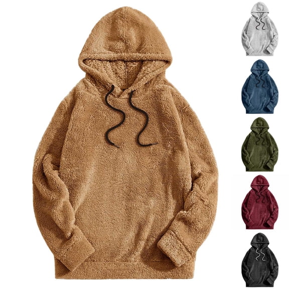 Aboser Fuzzy Fleece Pullover Hoodies for Women Warm Casual Long Sleeve Sweatshirts Loose Fit Sherpa Hoodie Fluffy Plush Hooded Sweaters