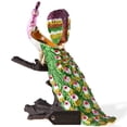 thumbnail image 3 of matashi peacock on a perch ornament, multicolored, 3 of 4