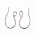 thumbnail image 2 of Resistant 304 Stainless Steel Earring Hooks Ear Wire with Horizontal Loop Stainless Steel Color 22x11.5x1mm 18 Gauge Hole: 2.5x3.5mm, 2 of 2