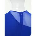 thumbnail image 5 of Doomiva Lyrical Dance Dress For Girls Asymmetrical Mesh Ballet Dance Dress Side Split Modern Contemporary Dancewear Blue 6, 5 of 7