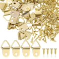 thumbnail image 2 of Hanging Hooks For Pictures Frame Hangers For Home Use Artistic Decor Golden Metal Durable 1 Set, 2 of 2