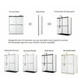 thumbnail image 6 of Vinnova Spezia 48" W x 76" H Double Sliding Frameless Glass Shower Door in Brushed Gold, 6 of 11