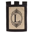 thumbnail image 1 of Evergreen Enterprises Burlap Monogram Garden Flag, 1 of 4