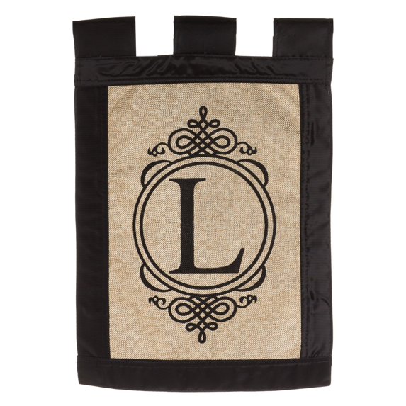 Evergreen Enterprises Burlap Monogram Garden Flag