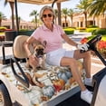 thumbnail image 3 of Golf Cart Seat Covers for 2 Seater,Thanksgiving Microfiber Cart Seat Towel Blanket,Squirrel Fox Pumpkin Autumn Eucalyptus Absorbent Breathable Non Slip Bench Seats Protector for Golf Course 51"x31", 3 of 9