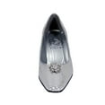 thumbnail image 2 of FLORAL Ada Women Wide Width Sequins Vamp and Rhinestone Ornament Pumps SILVER 12, 2 of 6